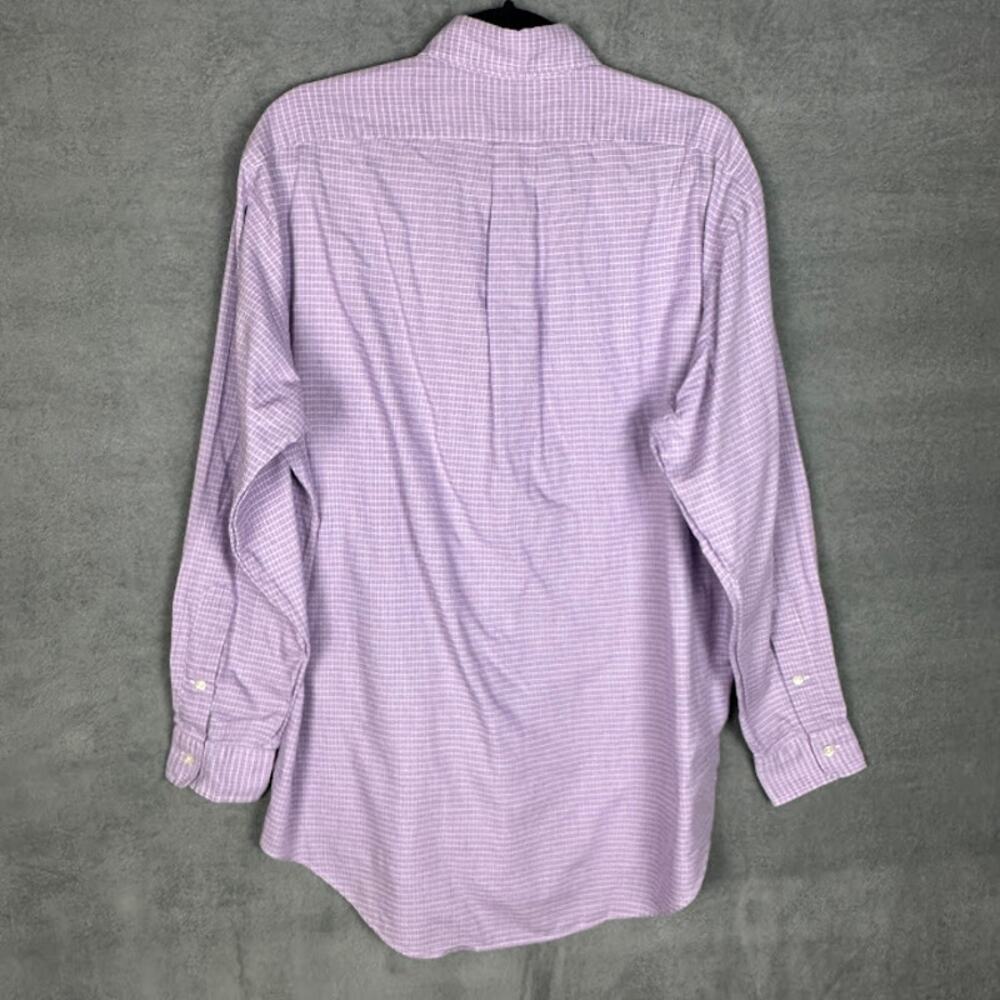Ralph Lauren Shirt Mens 15 1/2-33 Purple Long Sleeve Button Up Yarmouth Preppy - Picture 7 of 11